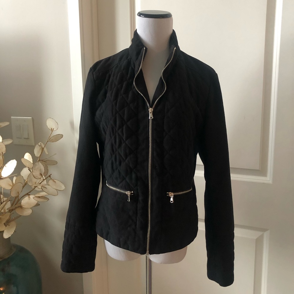 Kenneth Cole faux suede quilted jacket